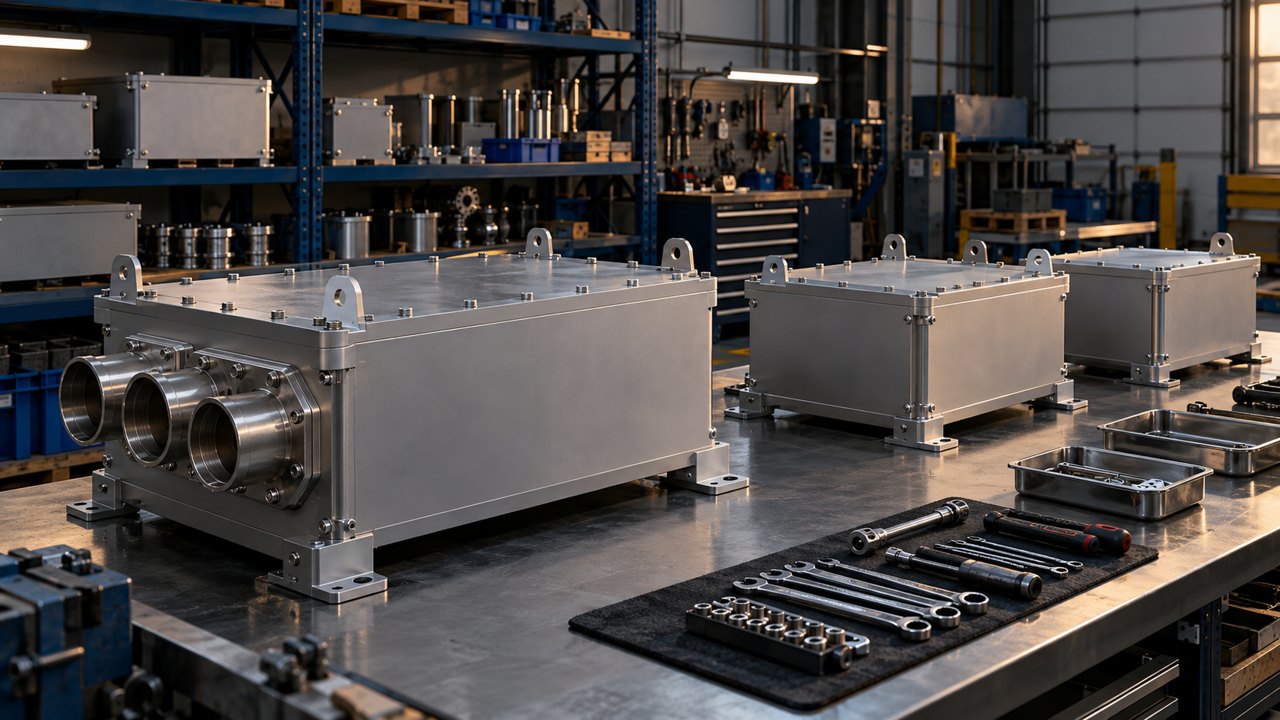 Unbranded power equipment in a service workshop